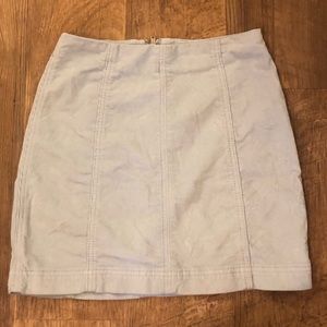 Free People Pale Blue Corduroy Mini Skirt